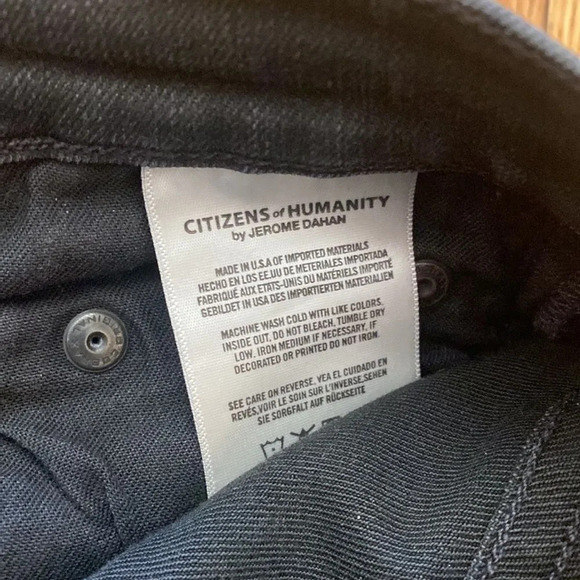 Citizens of Humanity 27 black Rocket Crop Hogh Rise Skinny great pre owned cond - Picture 6 of 6